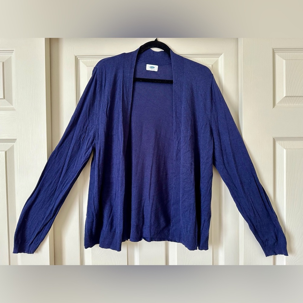 Old Navy Women's Deep Blue Open Cardigan